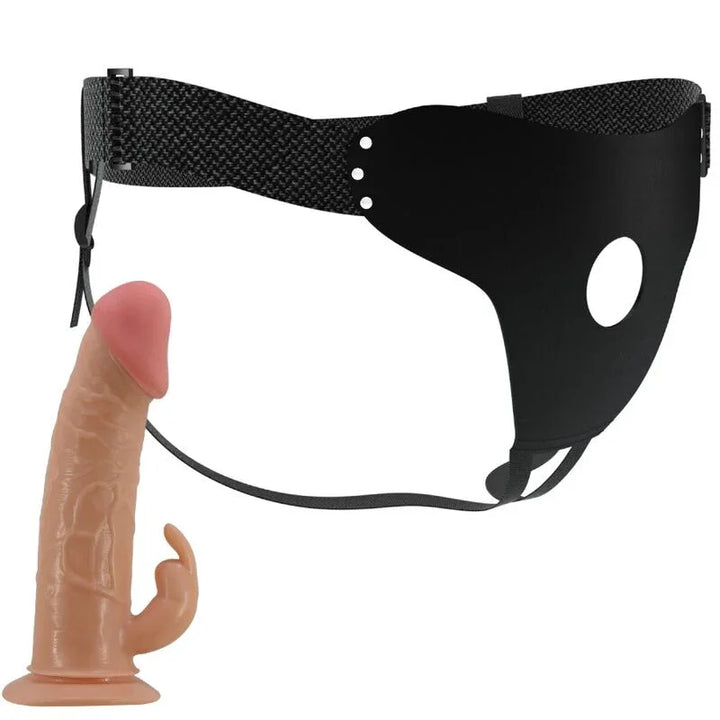 PRETTY LOVE - MAVIS HARNESS BRIEFS UNIVERSAL CON DILDO 19 CM NATURAL - Nuvica