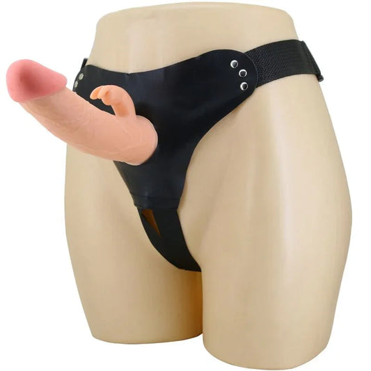 PRETTY LOVE - MAVIS HARNESS BRIEFS UNIVERSAL CON DILDO 19 CM NATURAL - Nuvica