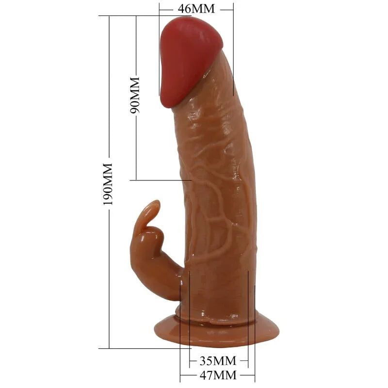 PRETTY LOVE - MARION HARNESS BRIEFS UNIVERSAL CON DILDO VIBRACIÓN 19 CM MULATO - Nuvica