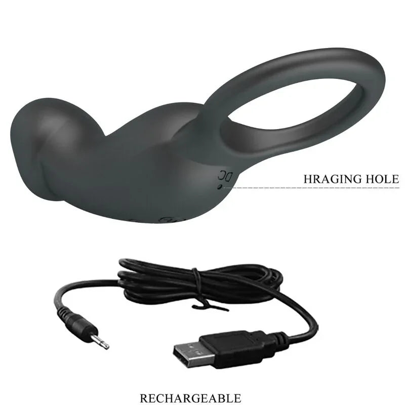PRETTY LOVE - TRAE ANILLO & VIBRADOR NEGRO - Nuvica