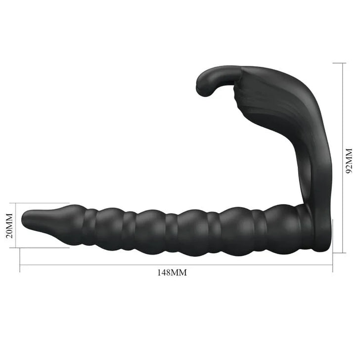 PRETTY LOVE - BLACKNEY ANILLO PENE CON PLUG VIBRADOR NEGRO - Nuvica