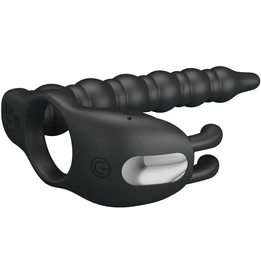 PRETTY LOVE - BLACKNEY ANILLO PENE CON PLUG VIBRADOR NEGRO - Nuvica