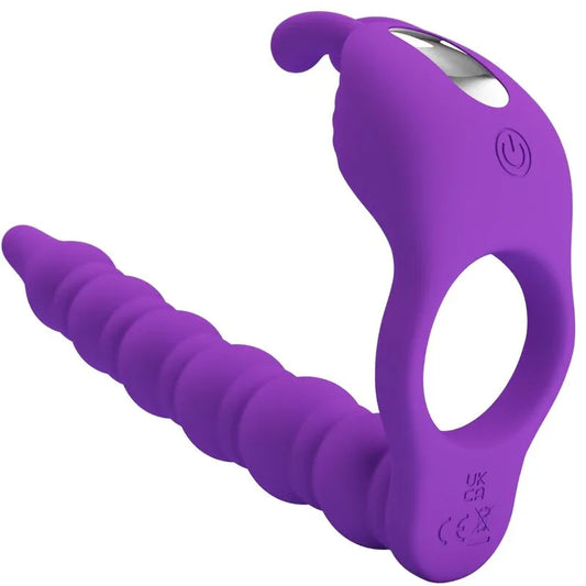 PRETTY LOVE - BLACKNEY ANILLO PENE CON PLUG VIBRADOR LILA - Nuvica