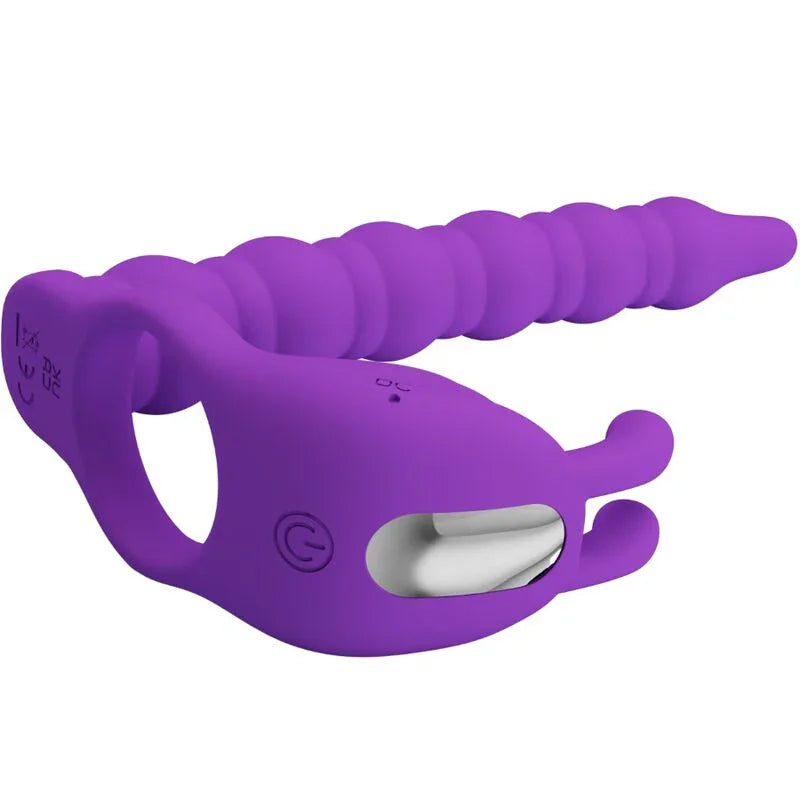 PRETTY LOVE - BLACKNEY ANILLO PENE CON PLUG VIBRADOR LILA - Nuvica