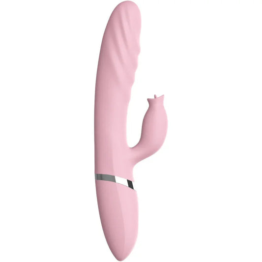 ARMONY - VIBRADOR & THRUSTING CON LENGUA EFECTO CALOR ROSA - Nuvica