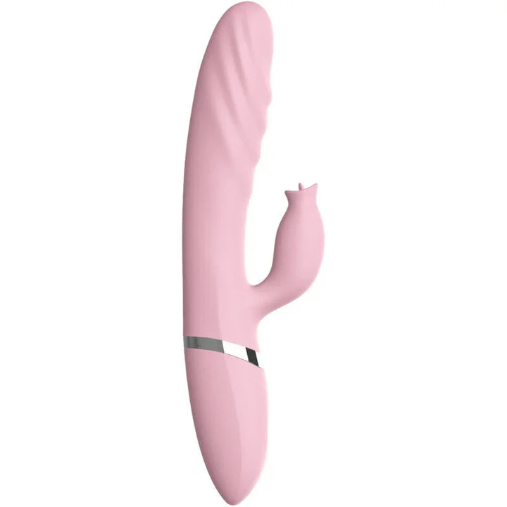 ARMONY - VIBRADOR & THRUSTING CON LENGUA EFECTO CALOR ROSA - Nuvica