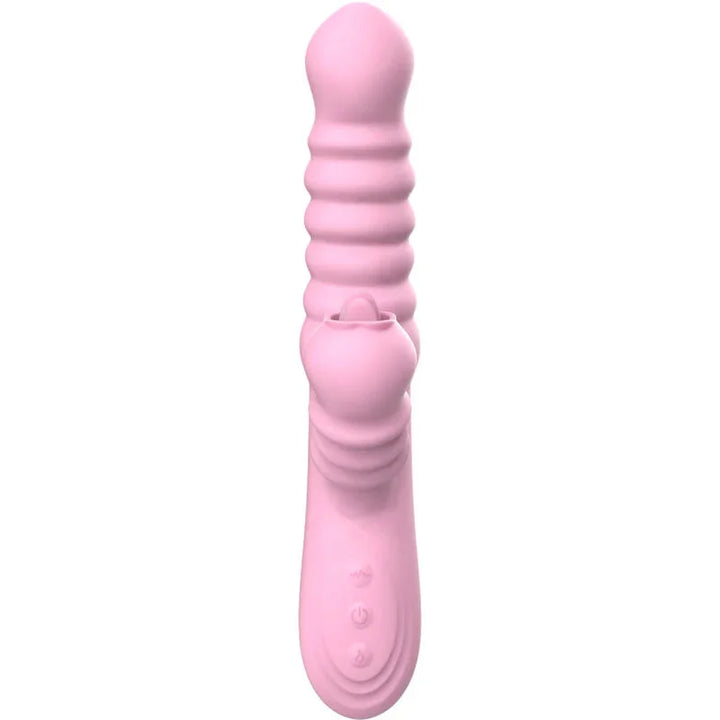 ARMONY - VIBRADOR MULTIFUNCION CON LENGUA ESTIMULADORA EFECTO CALOR ROSA - Nuvica