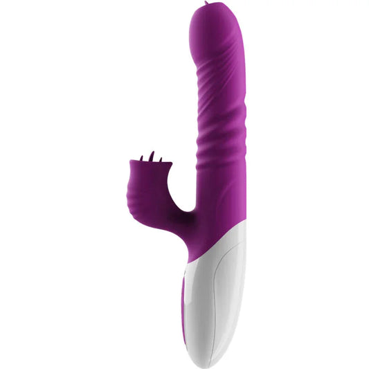 ARMONY - VIBRADOR & THRUSTING DOBLE LENGUA EFECTO CALOR VIOLETA - Nuvica