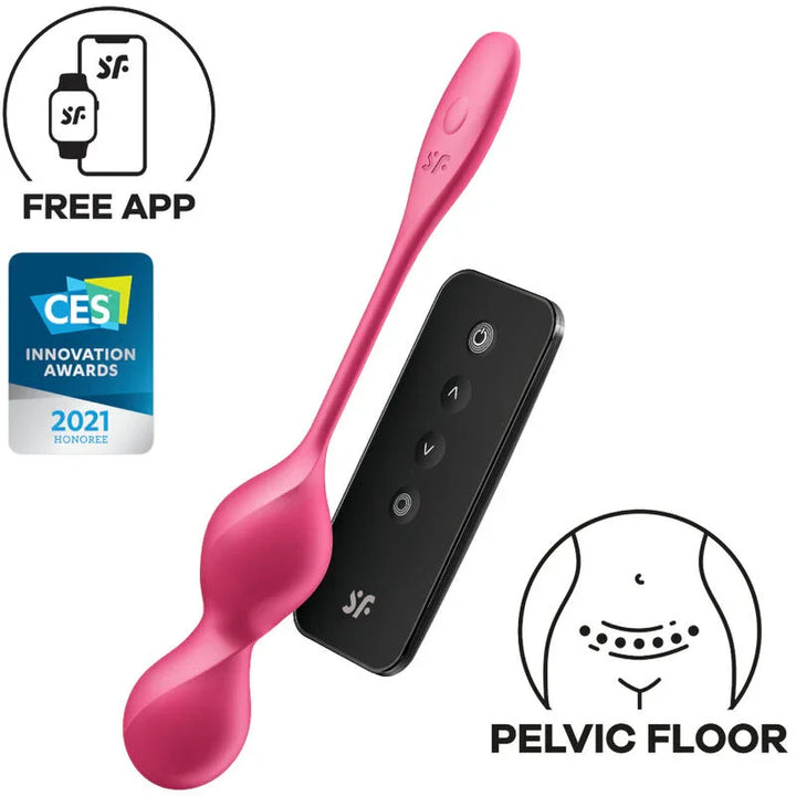 SATISFYER - LOVE BIRDS 2 BOLAS KEGEL VIBRADORAS + APP GRATUITA - Nuvica