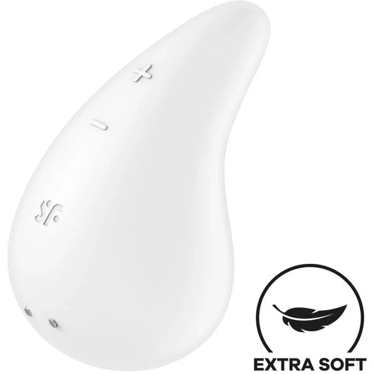SATISFYER - DEW DROP VIBRADOR LAY-ON BLANCO - Nuvica