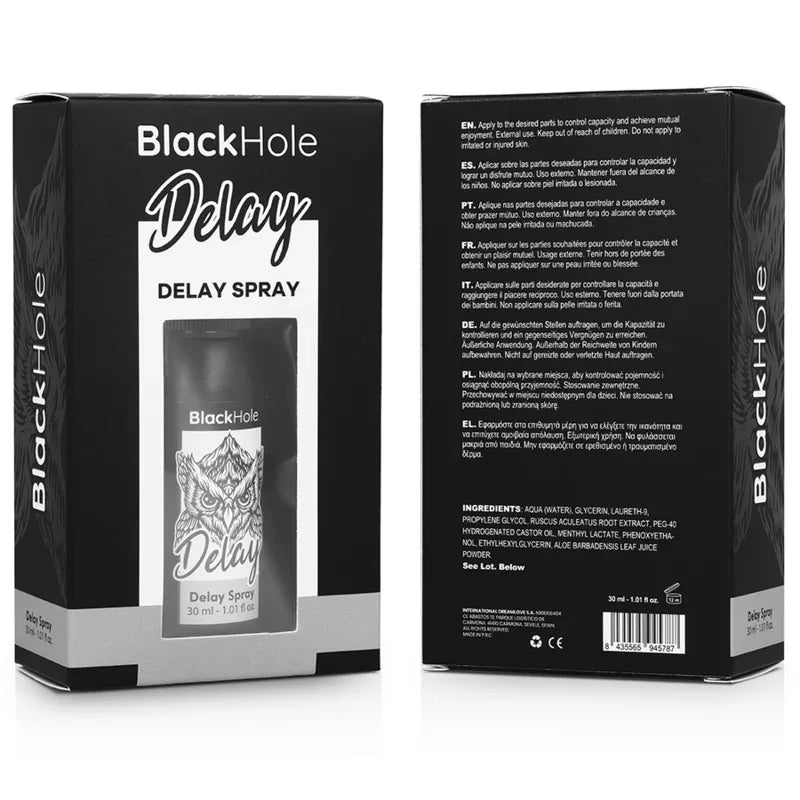 BLACK HOLE - SPRAY RETARDANTE STUDY FORTE 30 ML - Nuvica