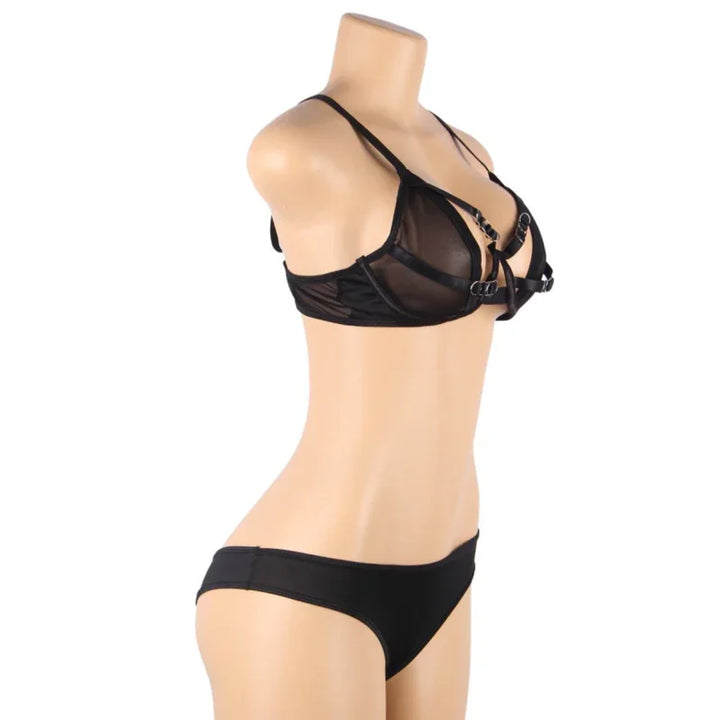 SUBBLIME - SET DOS PIEZAS SUJETADOR TRANSPARENCIAS Y TIRAS S/M - Nuvica