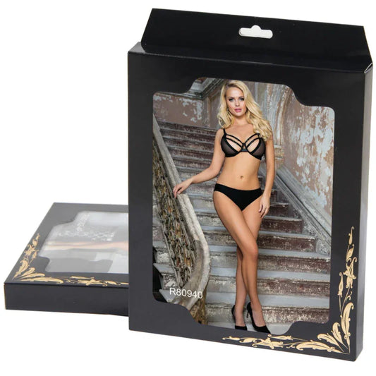 SUBBLIME - SET DOS PIEZAS SUJETADOR TRANSPARENCIAS Y TIRAS S/M - Nuvica