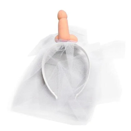 DIABLO PICANTE - VELO DE NOVIA BLANCO CON PENE - Nuvica
