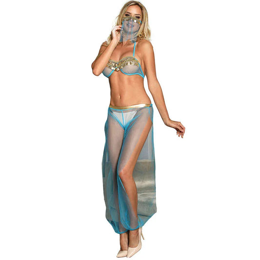 SUBBLIME - SET DE LENCERIA INDIA STYLE AZUL S/M - Nuvica