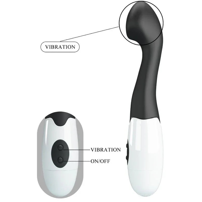 PRETTY LOVE - CHARLES VIBRADOR PUNTO G 30 MODOS NEGRO - Nuvica