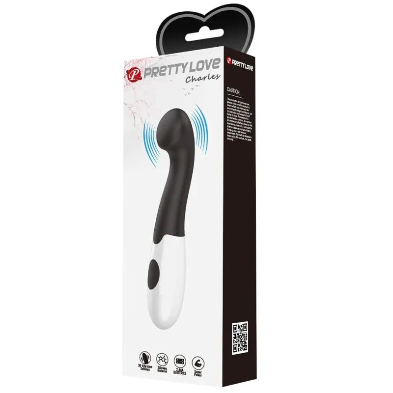 PRETTY LOVE - CHARLES VIBRADOR PUNTO G 30 MODOS NEGRO - Nuvica