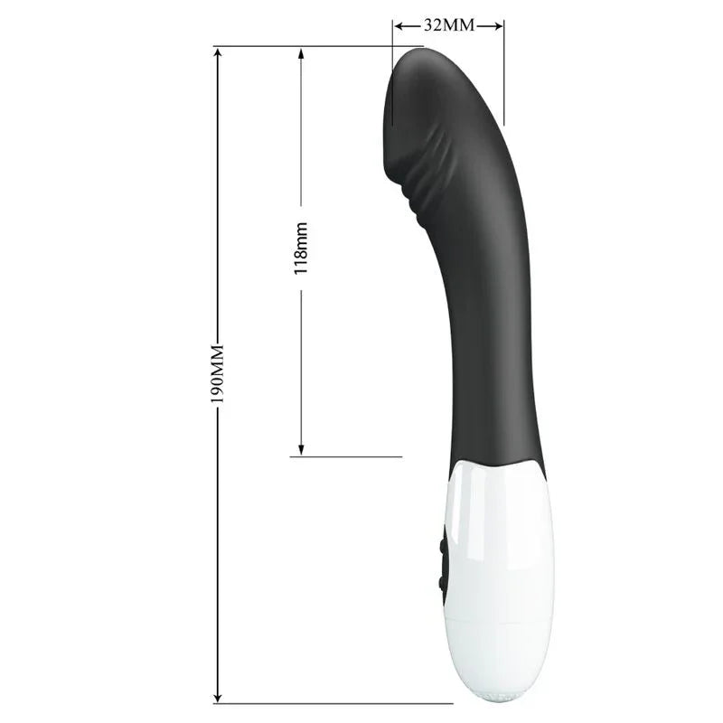 PRETTY LOVE - ELEMENTAL VIBRADOR PUNTO G 30 MODOS NEGRO - Nuvica