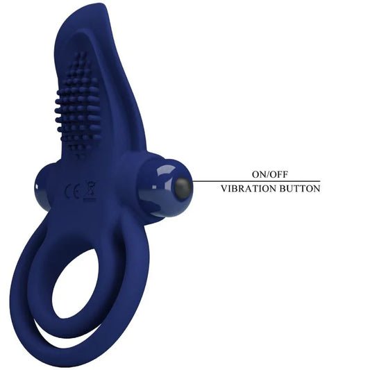 PRETTY LOVE - BRONSON DOBLE ANILLO CON VIBRACIÓN AZUL - Nuvica