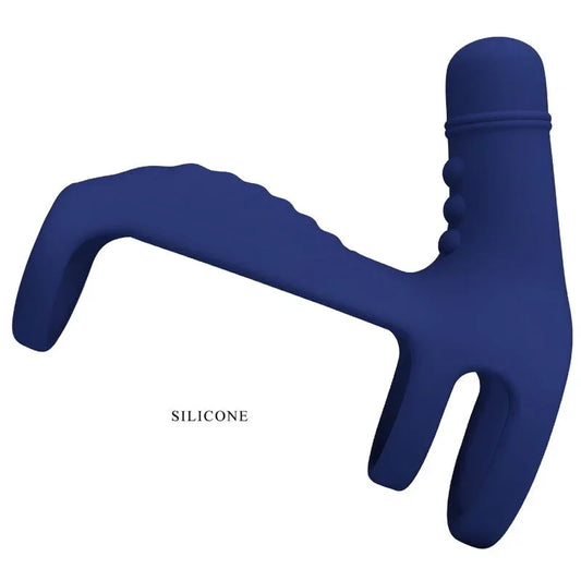 PRETTY LOVE - ELISH ANILLO VIBRADOR CON EXTENSIÓN AZUL - Nuvica