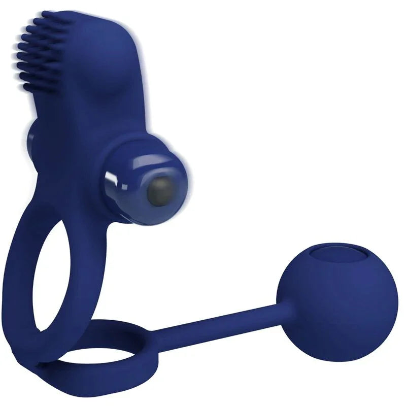 PRETTY LOVE - REMINGTON DOBLE ANILLO VIBRADOR CON PLUG AZUL - Nuvica