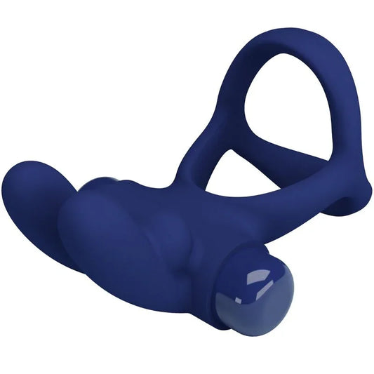 PRETTY LOVE - FRANCISCO DOBLE ANILLO VIBRADOR RABBIT AZUL - Nuvica