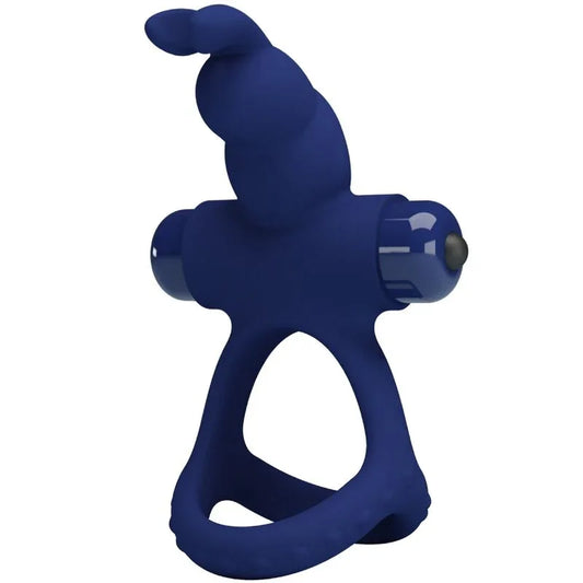 PRETTY LOVE - LUCHITO DOBLE ANILLO VIBRADOR RABBIT AZUL - Nuvica