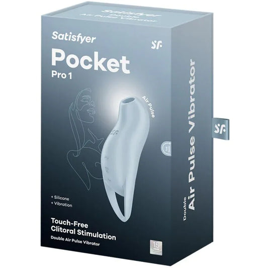 SATISFYER - POCKET PRO 1 ESTIMULADOR CLÍTORIS AZUL CLARO - Nuvica