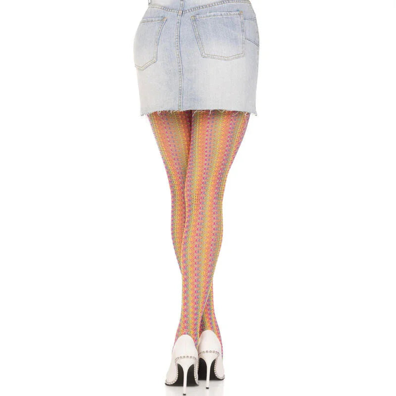 LEG AVENUE - MEDIAS DE CROCHET MULTICOLOR - Nuvica