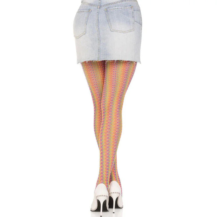 LEG AVENUE - MEDIAS DE CROCHET MULTICOLOR - Nuvica