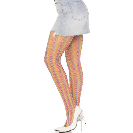 LEG AVENUE - MEDIAS DE CROCHET MULTICOLOR - Nuvica