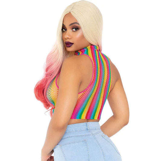 LEG AVENUE - TOP DE REJILLA MULTICOLOR - Nuvica