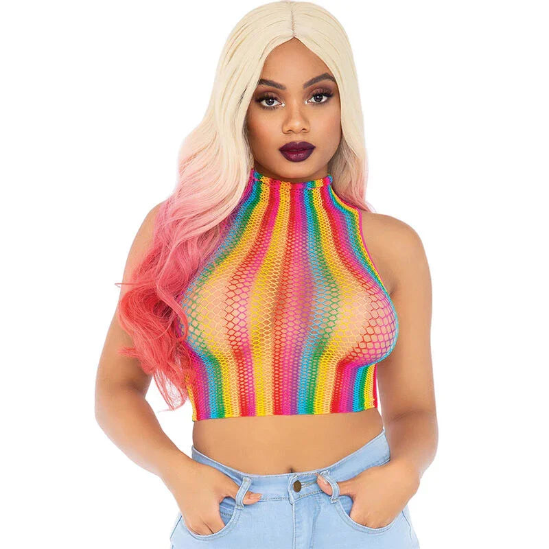 LEG AVENUE - TOP DE REJILLA MULTICOLOR - Nuvica