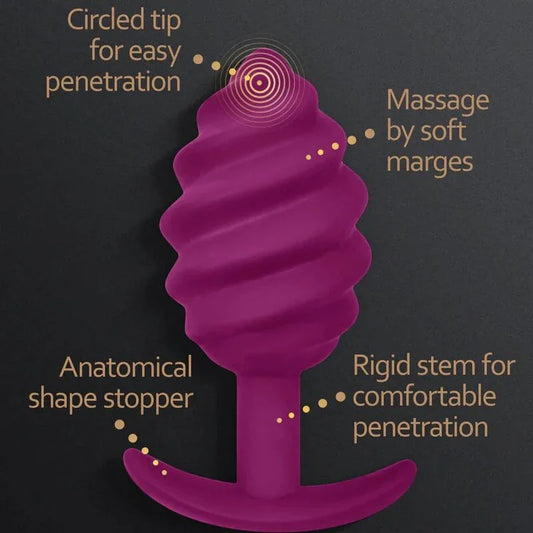 G-VIBE - GPLUG TWIST 2 PLUG ANAL MORADO - Nuvica