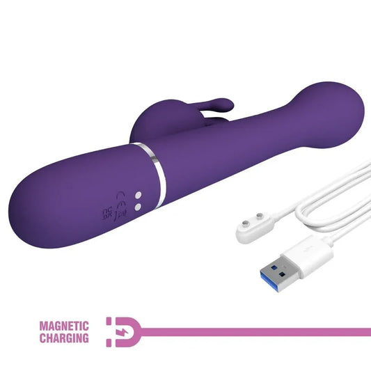 PRETTY LOVE - DEJON VIBRADOR RABBIT 3 EN 1 MULTIFUNCIÓN MORADO - Nuvica