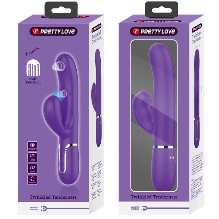 PRETTY LOVE - PERLITA VIBRADOR PUNTO G 3 EN 1 MULTIFUNCIÓN MORADO - Nuvica