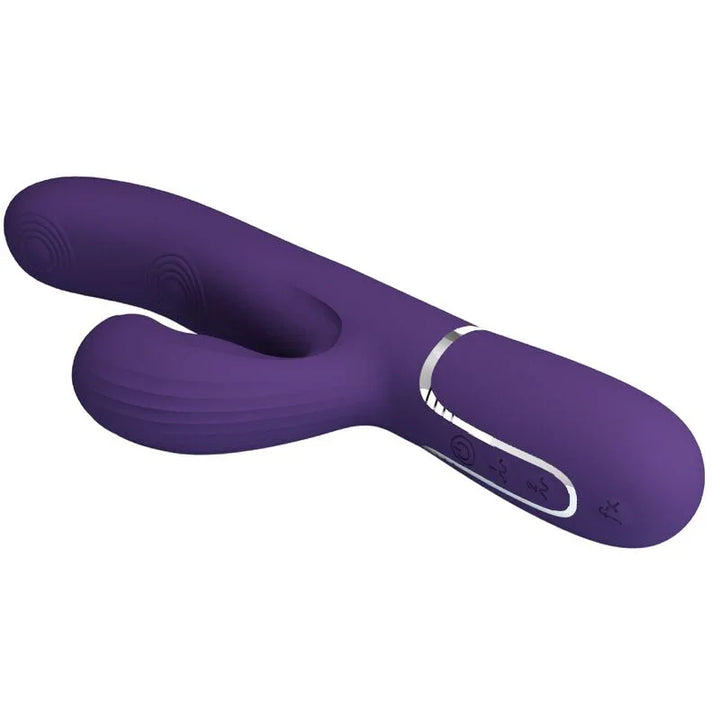 PRETTY LOVE - PERLITA VIBRADOR PUNTO G 3 EN 1 MULTIFUNCIÓN MORADO - Nuvica