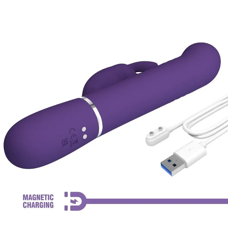 PRETTY LOVE - COALE VIBRADOR RABBIT 4 EN 1 MORADO - Nuvica