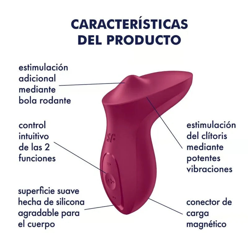 SATISFYER - EXCITERRR VIBRADOR LAY-ON CLÍTORIS FUCSIA - Nuvica