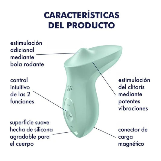 SATISFYER - EXCITERRR VIBRADOR LAY-ON CLÍTORIS MENTA - Nuvica
