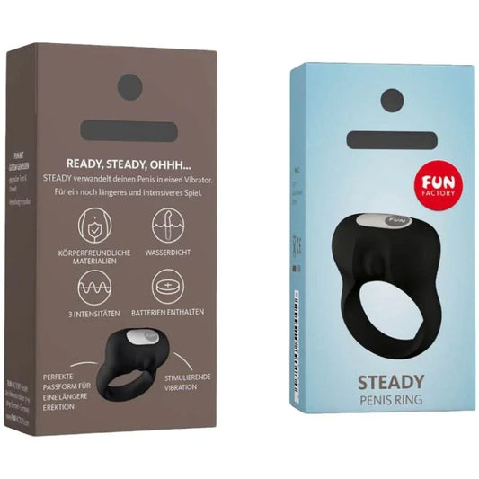 FUN FACTORY - STEADY ANILLO PENE CON VIBRACIÓN NEGRO - Nuvica