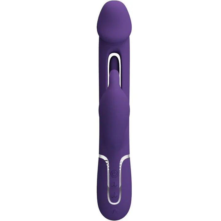 PRETTY LOVE - KAMPAS VIBRADOR RABBIT 3 EN 1 MULTIFUNCIÓN CON LENGUA VIOLETA - Nuvica