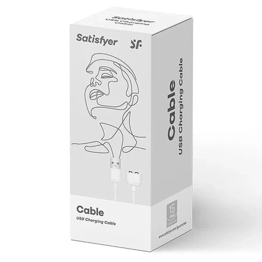 SATISFYER - CABLE USB CARGADOR BLANCO - Nuvica