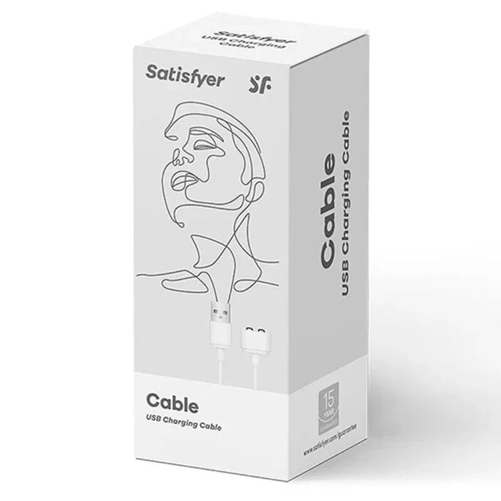 SATISFYER - CABLE USB CARGADOR BLANCO - Nuvica