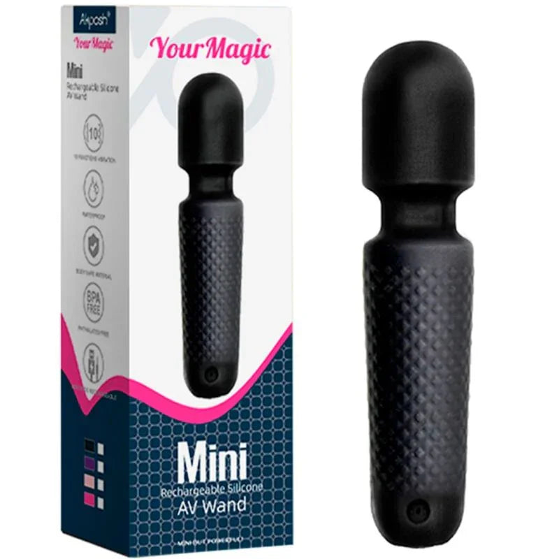 ARMONY - YOUR MAGIC MASAJEADOR & VIBRADOR RECARGABLE 10 VIBRACIONES SILICONA NEGRO - Nuvica