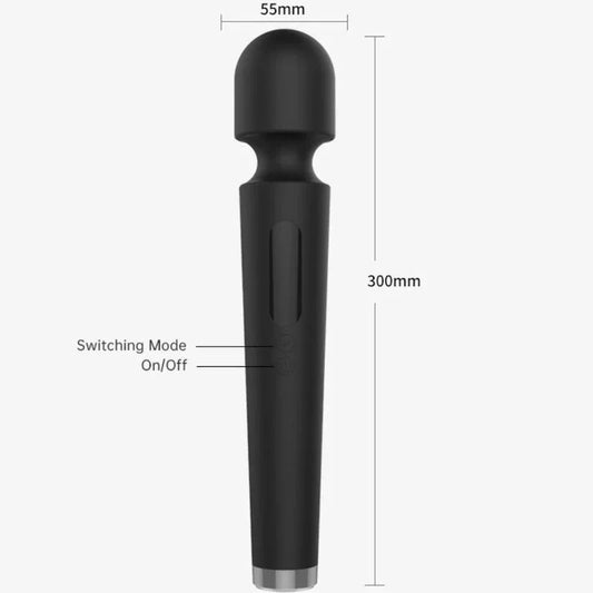 ARMONY - X POWER LARGE MASAJEADOR & VIBRADOR 7 VIBRACIONES NEGRO - Nuvica