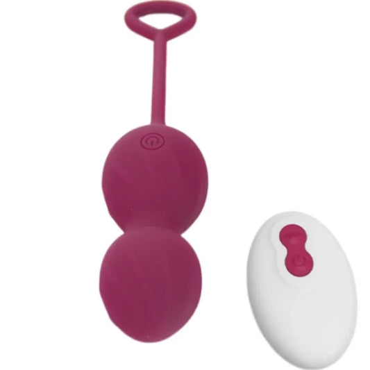 ARMONY - BLOSSOMS PESAS VAGINALES VIBRADOR CONTROL REMOTO 10 VIBRACIONES ROJO OSCURO - Nuvica