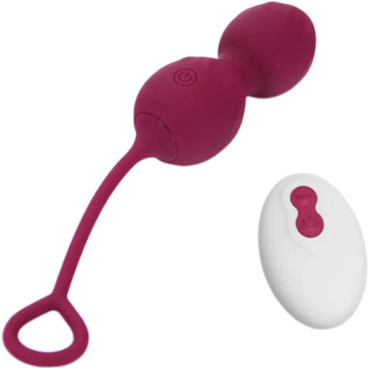 ARMONY - BLOSSOMS PESAS VAGINALES VIBRADOR CONTROL REMOTO 10 VIBRACIONES ROJO OSCURO - Nuvica