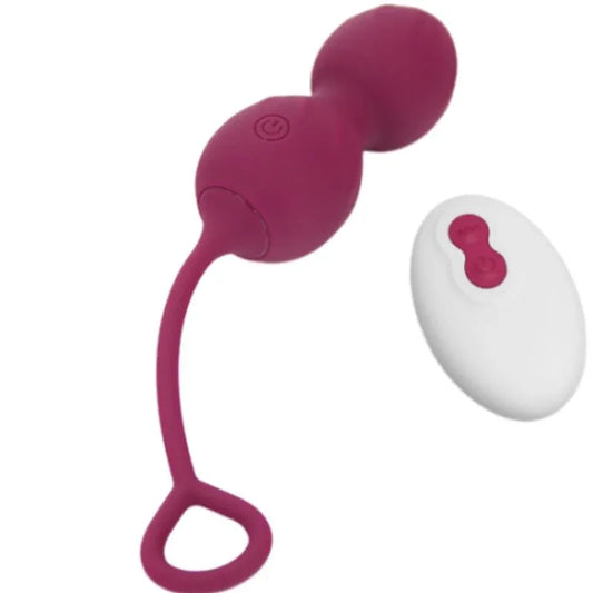 ARMONY - BLOSSOMS PESAS VAGINALES VIBRADOR CONTROL REMOTO 10 VIBRACIONES ROJO OSCURO - Nuvica