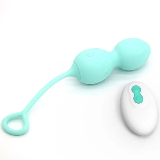 ARMONY - BLOSSOMS PESAS VAGINALES VIBRADOR CONTROL REMOTO 10 VIBRACIONES VERDE - Nuvica